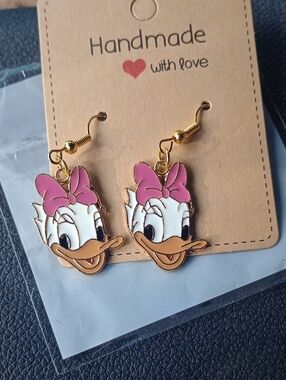♥️ Individually $10 Or Bundle 3/$26 Handmade Daisy Duck Inspired Earrings 🩷
